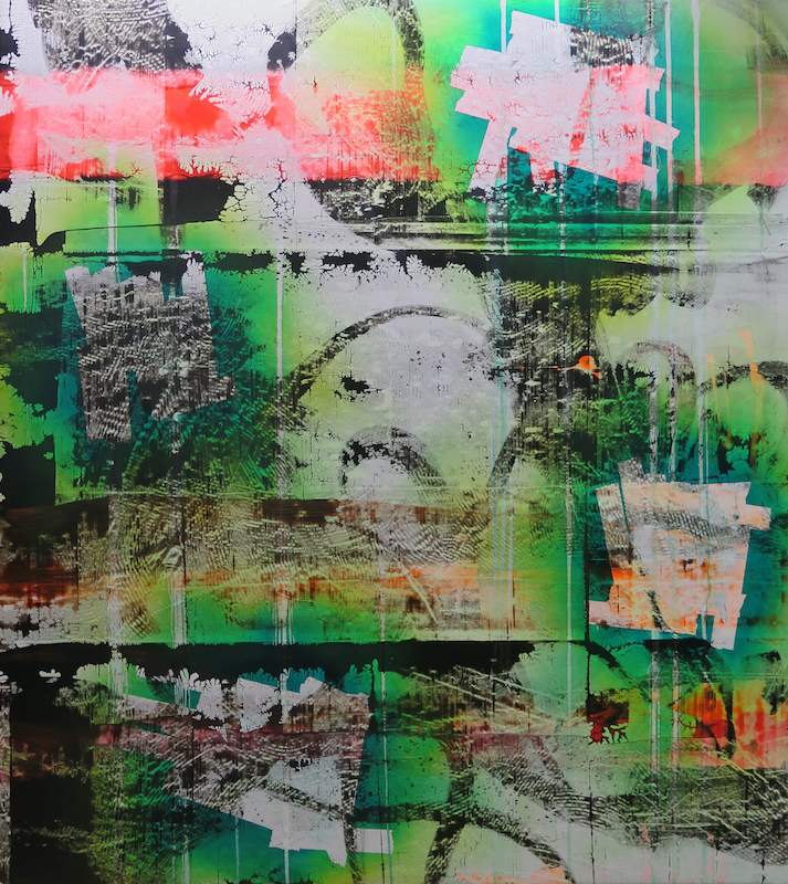 Bernard Gilbert - 2019 - Number 342 - Acrylique et huile sur toile de polyester, 190 x 170 cm
