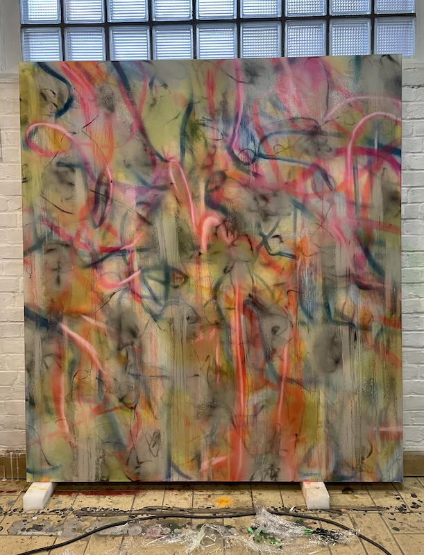 Bernard Gilbert - 2023 - Number 437 - Retinal migraine 6, Oil on canvas, 190 x 170 cm

